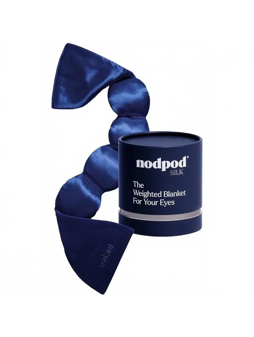 Nodpod Mineralized Silk Weighted Blanket Sleep Mask Gentle Pressure Blue